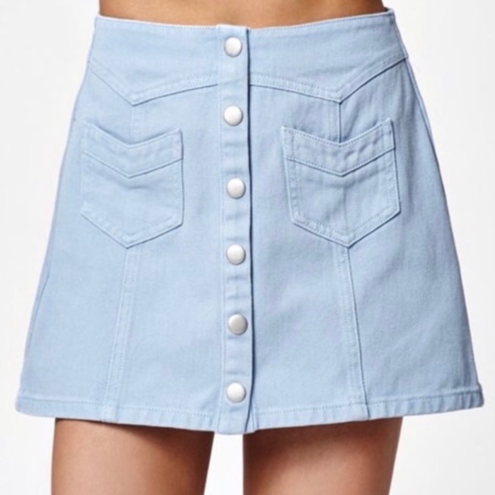 PacSun Kendall & Kylie Putton Down Denim Skirt